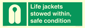 Life jackets stowed within